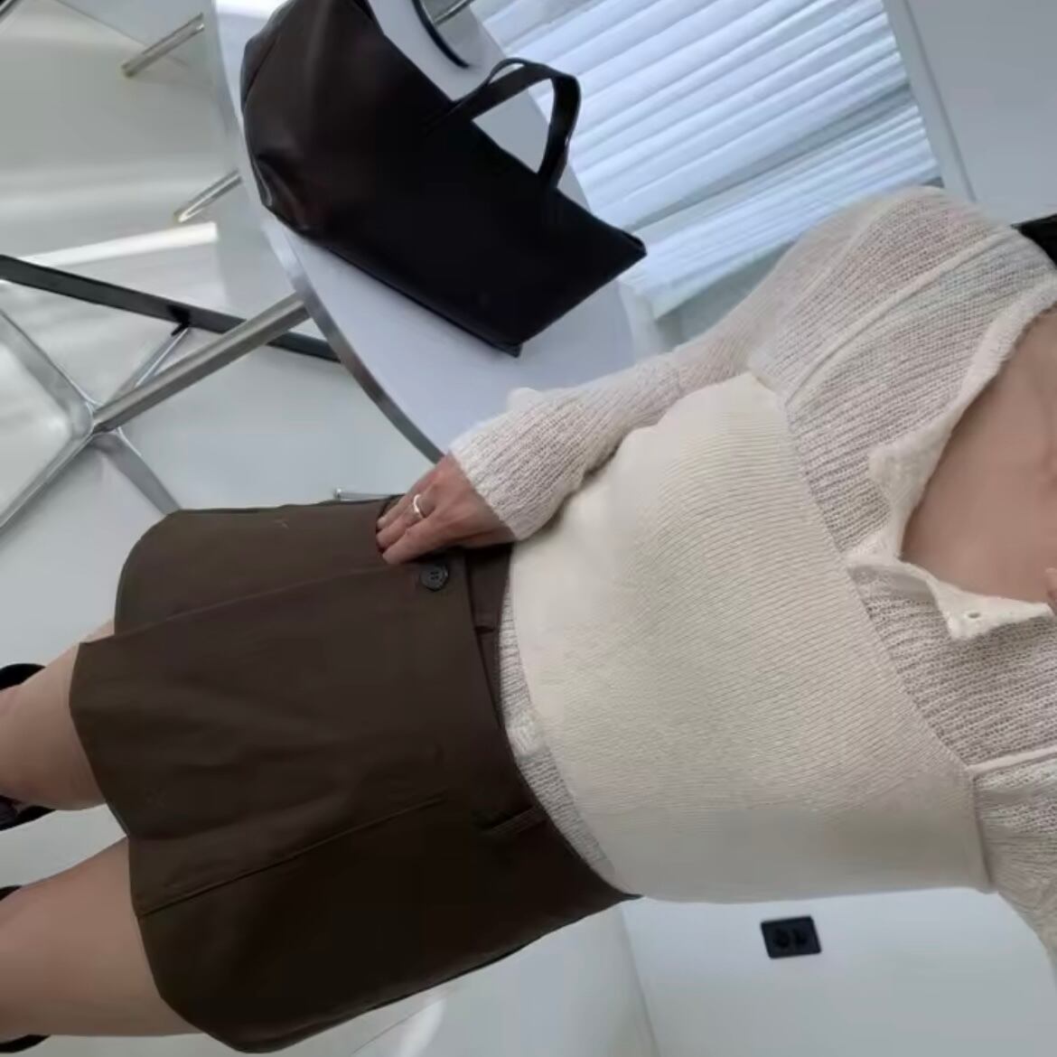 fluffy knit bustier set