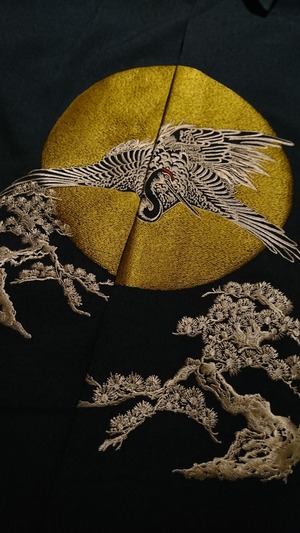 STRANGE TRIP "CRANE EMBROIDERLY SHIRTS" Indigo Color