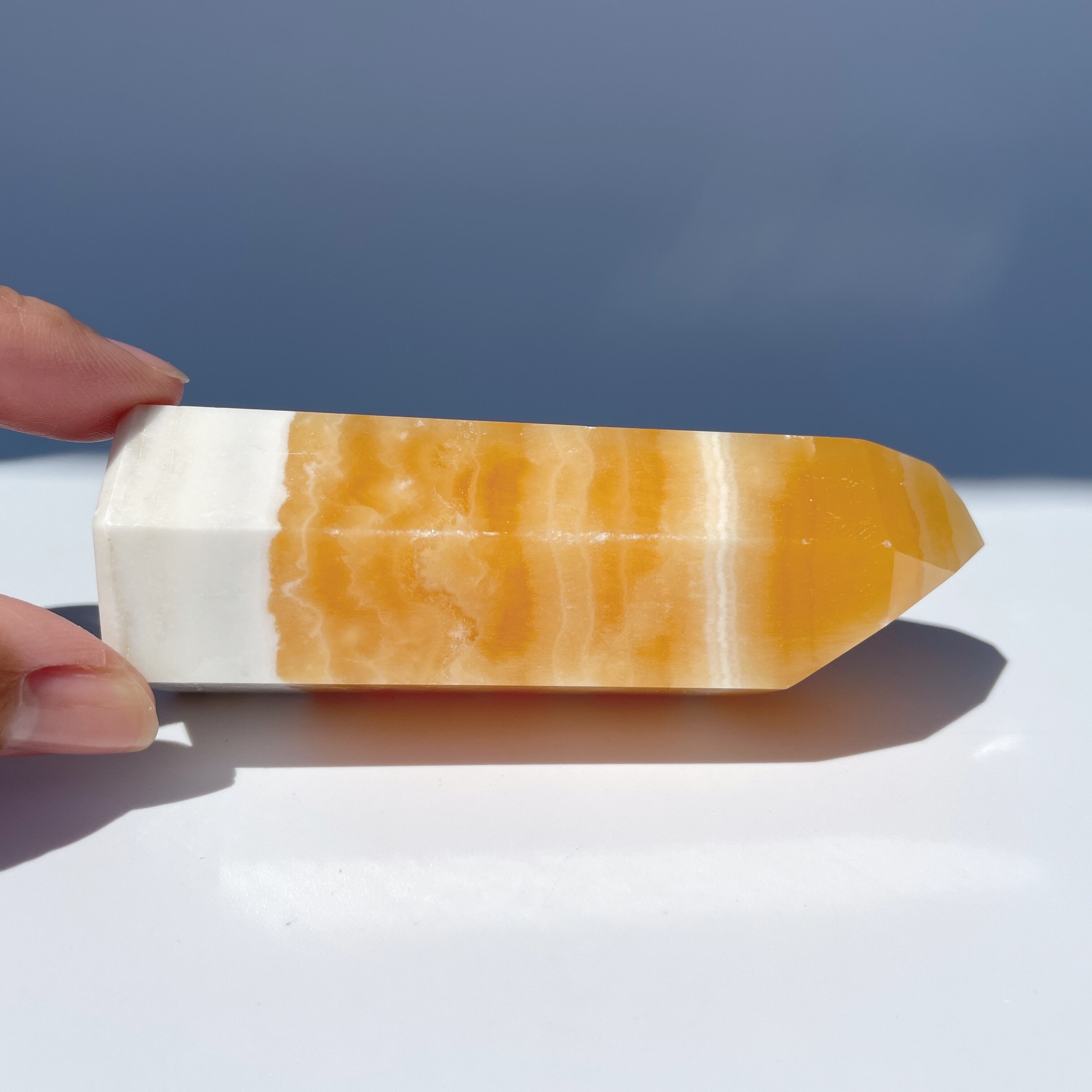 オレンジカルサイト タワー型05◇ Orange Calcite ◇天然石・鉱物