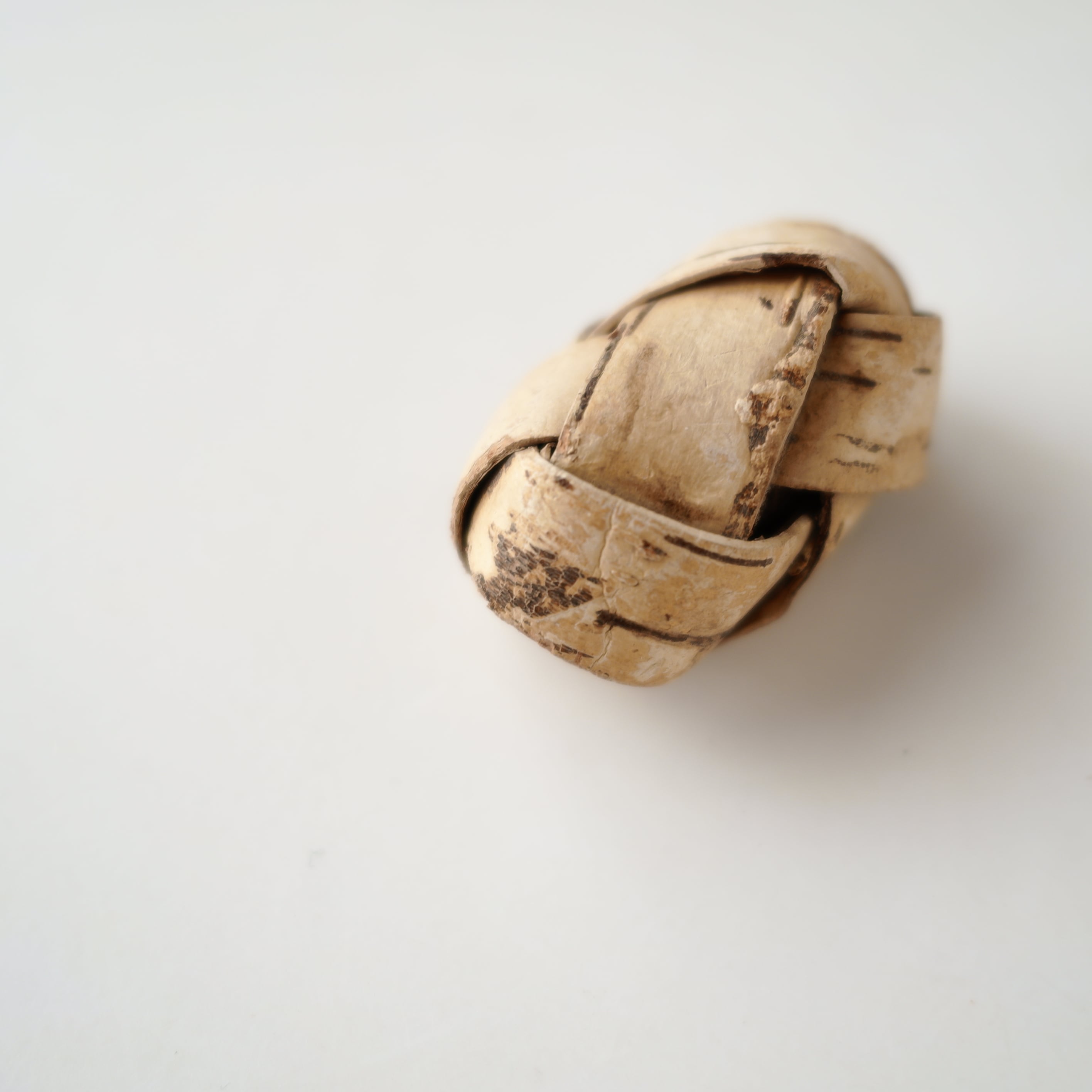 Birch Bark Fishing Net Float / Weight | troldhaugen antiques