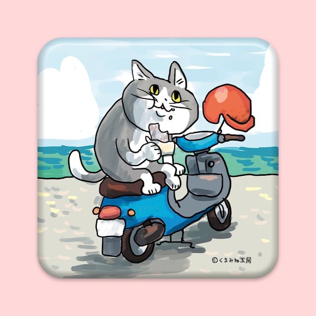 【期間限定販売】しかくい缶バッジ　松山