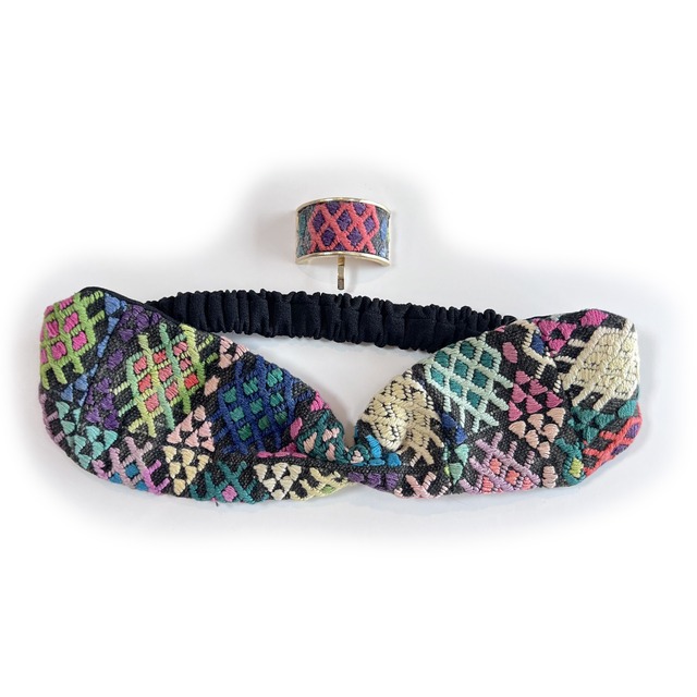 グアテマラ手織り hairband setーpastel color-1