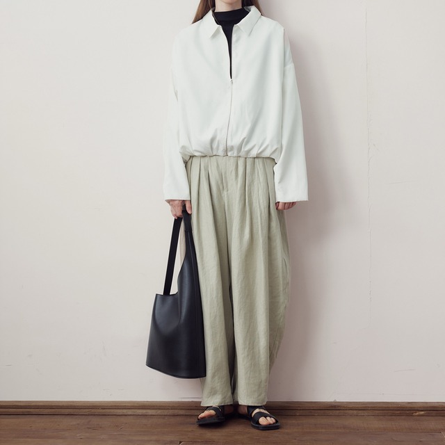 Minimal zip blouson A00243