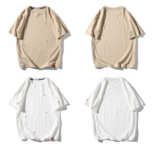 ★EMBROIDERED ROUND NECK T-SHIRT(unisex)☝　　　07131