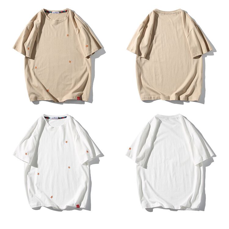 ★EMBROIDERED ROUND NECK T-SHIRT(unisex)☝　　　07131