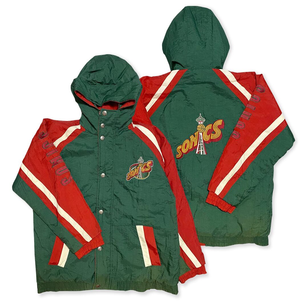 シアトル・スーパーソニックス 中綿ナイロンジャケット TEAM ATHLETICS 