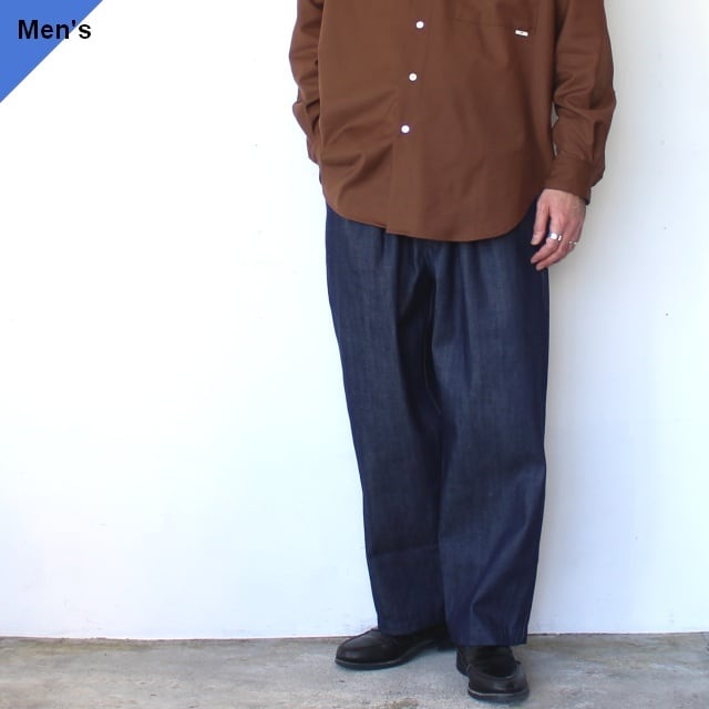 【NEW】Upscape Audience 12ozセルビッジデニム2タックトラウザー 12oz Selvedge Denim 2Tuck Trouser (Dark indigo)