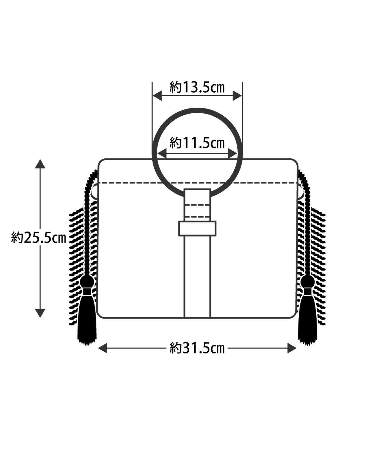 Jacquard Art Ring Bag-Purple×Bordeaux