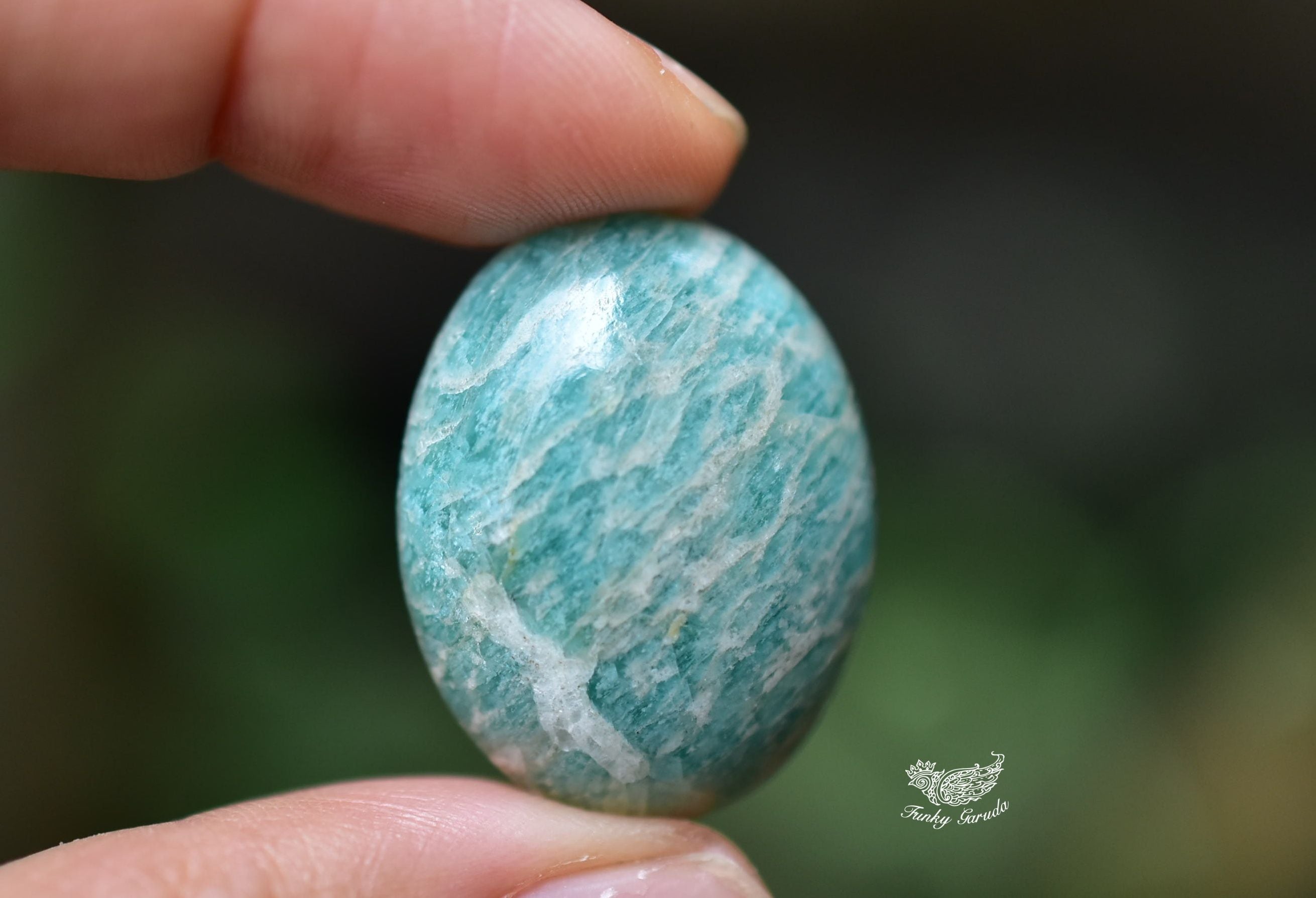 雄大な流れ☆アマゾナイト ルース カボションamaz009 | Funky garuda