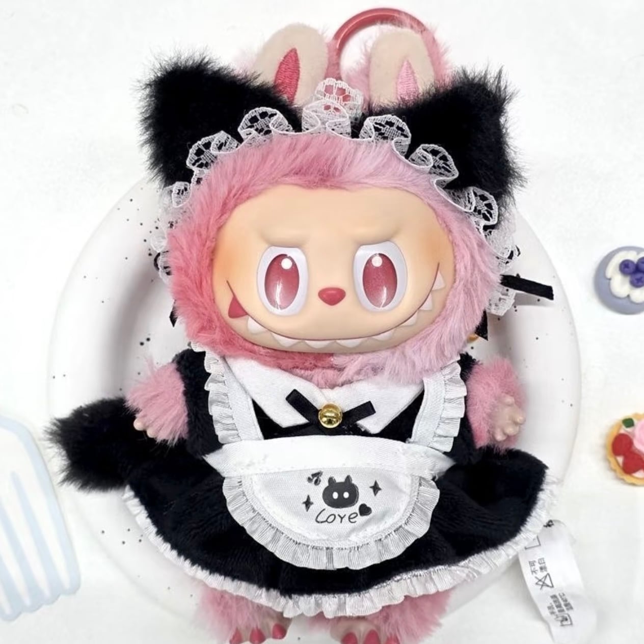 ✿10cm✿猫メイド服 ぬいぐるみ服4点セット labubu適用動物