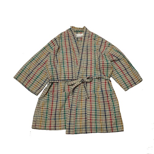 90's PERRY ELLIS シアサッカー ショートガウン