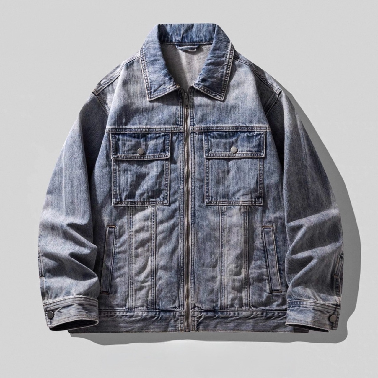 Vintage wash denim jacket 1328 - 2