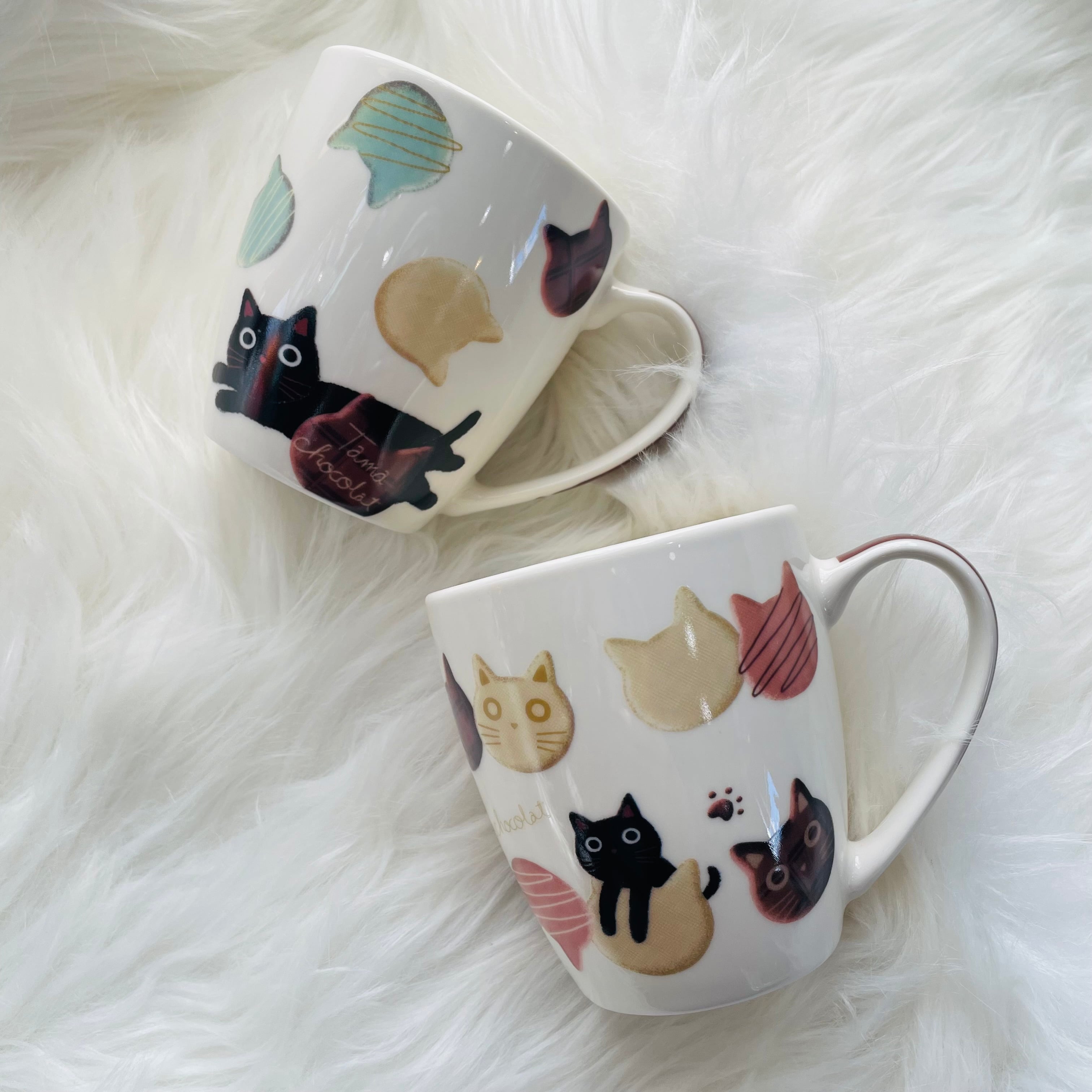 マグカップ|たまショコラマグ 猫 ねこ ネコ 猫雑貨 猫グッズ 猫柄 かわいい プレゼント 贈り物 おうち時間 おうちカフェ