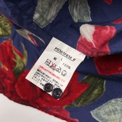 Karl Helmut カールヘルム 花柄 総柄 両胸ポケット BD 長袖シャツ サイズ L /ネイビーブルー×レッド/メンズ/ピンクハウス/日本製