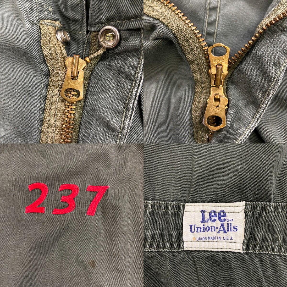 60年代 USA製 Lee リー チェーンステッチ オールインワン メンズXL