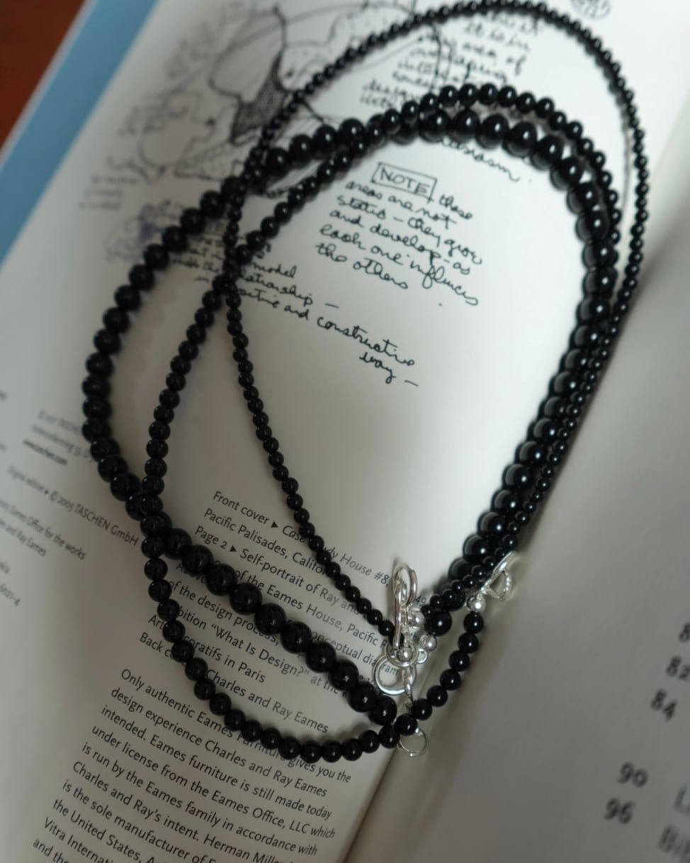 S925 Onyx 2way hook necklace (N241) | onesea