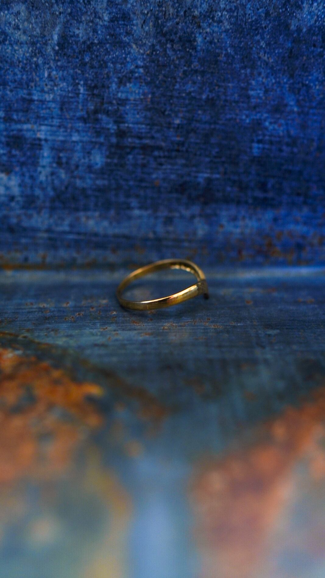 1989】U.K. VINTAGE 9ct イエロー ゴールド ウィッシュボーン リング