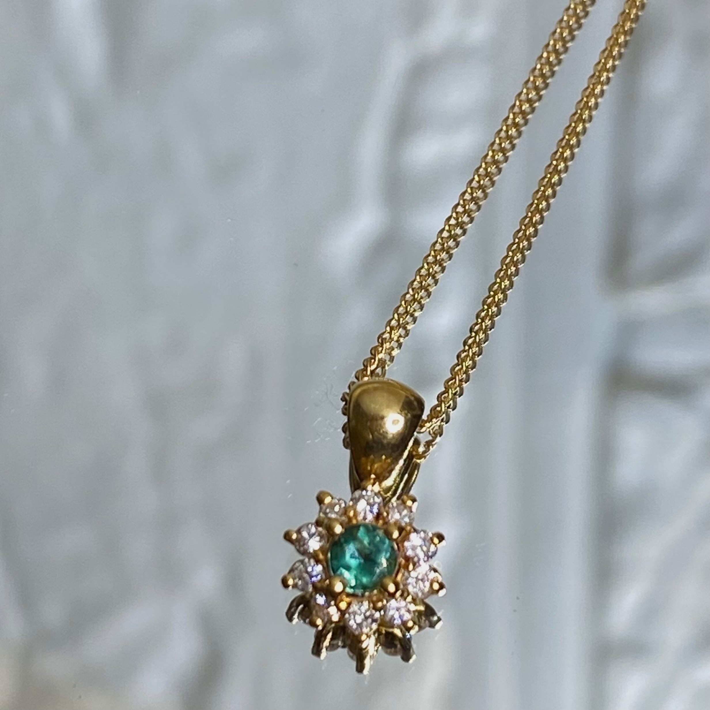 美品】18金シードパールペンダントトップメレダイヤ付き