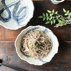 そば食器 そば皿 ておこし流水 8号麺皿 和食器 麺皿 スノコ付 日本製 萬古焼