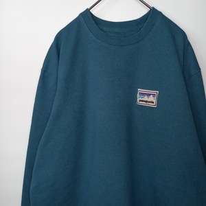 パタゴニア　アプレイザル　スウェット　トレーナー　裏起毛　刺繍ロゴ　エメラルド　青緑　XL