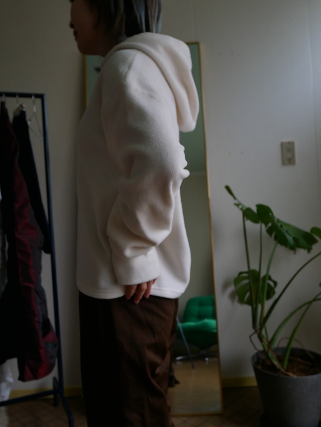 Fleece High-Neck Hooded Pullover