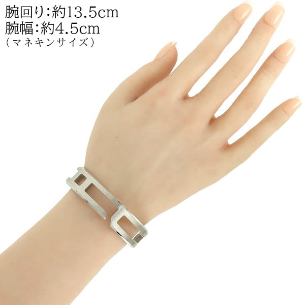 Used HERMES エルメス プレイ バングル ブレスレット T4 ステンレス