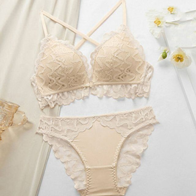 LA PERLA ブラジャーショーツセット ベージュ フロントホック ブラショーツ 2点セット 下着セット レディース ノン