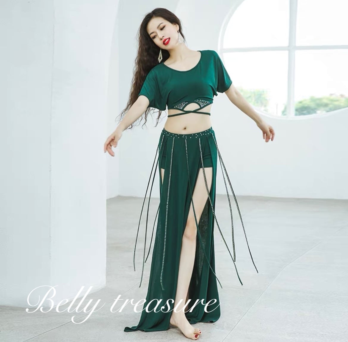 ベリーダンス レッスンウェア 2カラー CCZWZM358-1 202110 | Belly