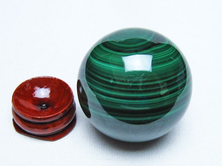 マラカイト 丸玉 41mm スフィア 置物 一点物 141-8301 | 天然石
