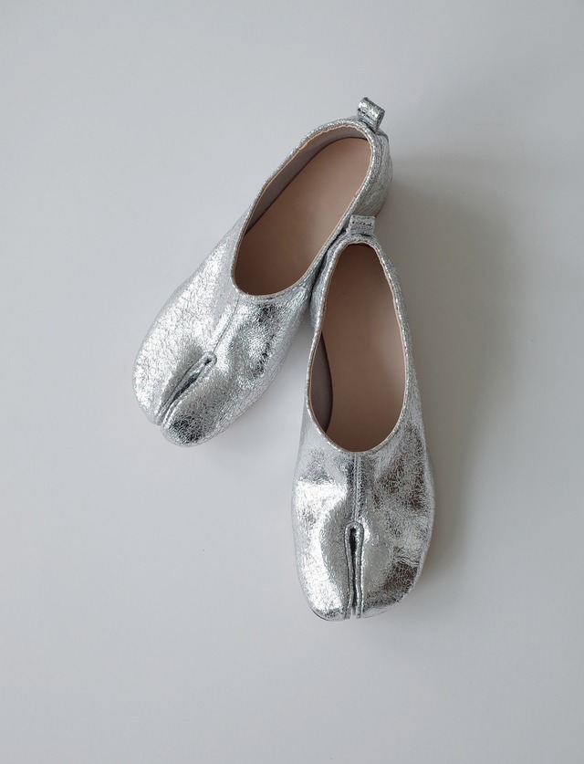 tabi slip-on shoes  silver / 22.5〜25cm 【202320348】
