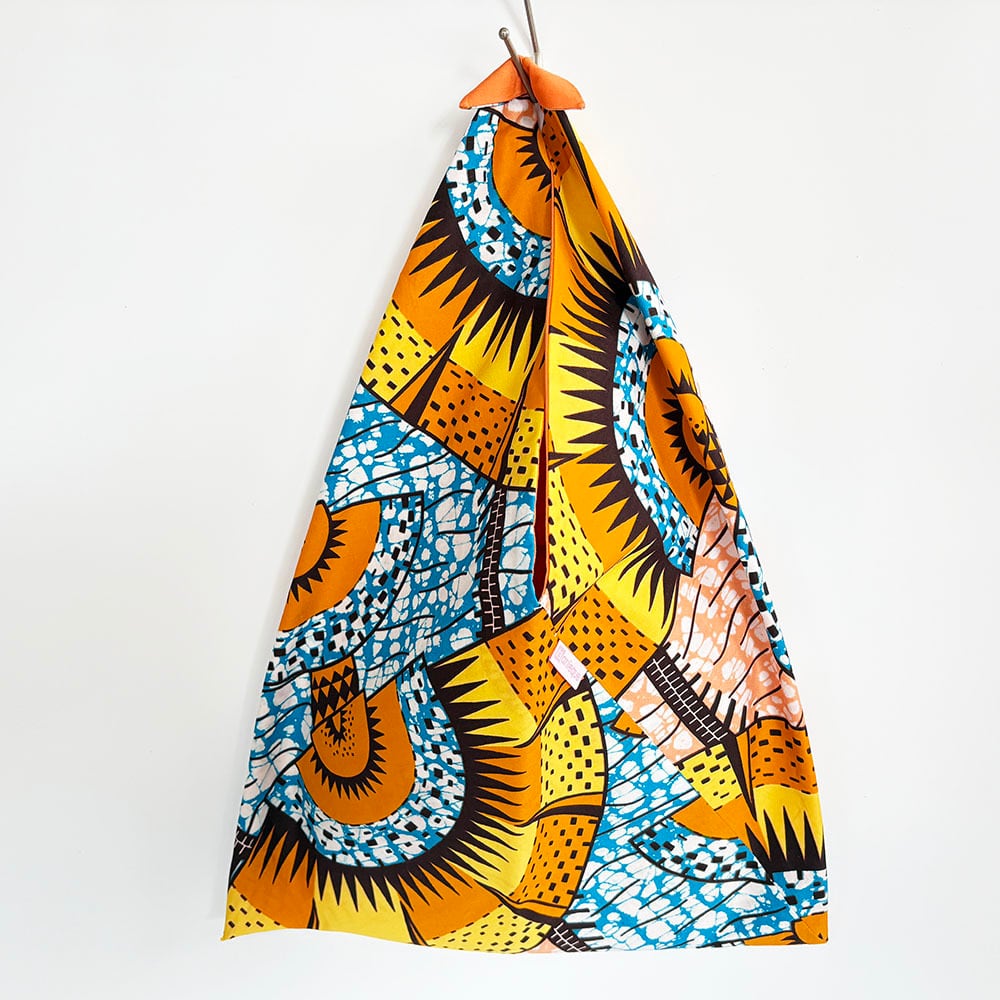 あずまバッグ アフリカンプリントM サンアーク エコバッグ おしゃれ カラフルな普段使い