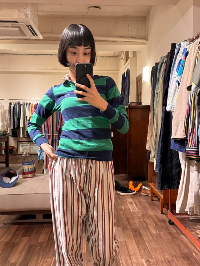 70's~80's CHMISE LACOSTE ボーダーポロシャツ
