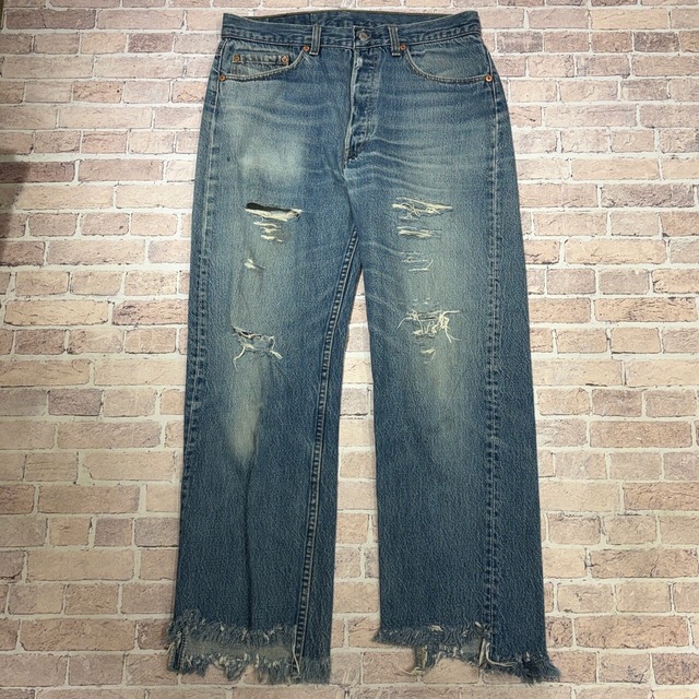 1990s LEVI'S 501 DENIM PANT DAMAGE USA