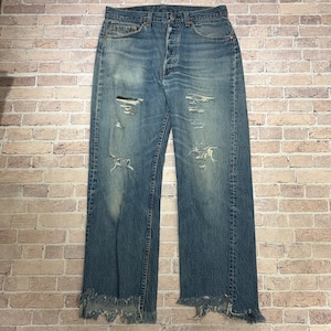 1990s LEVI'S 501 DENIM PANT DAMAGE USA