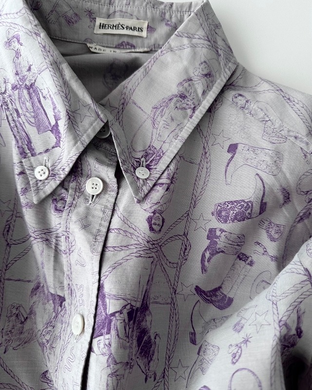 HERMÈS by Martin Margiela　PRINTED SHIRT “RODEO DES COWGIRLS”