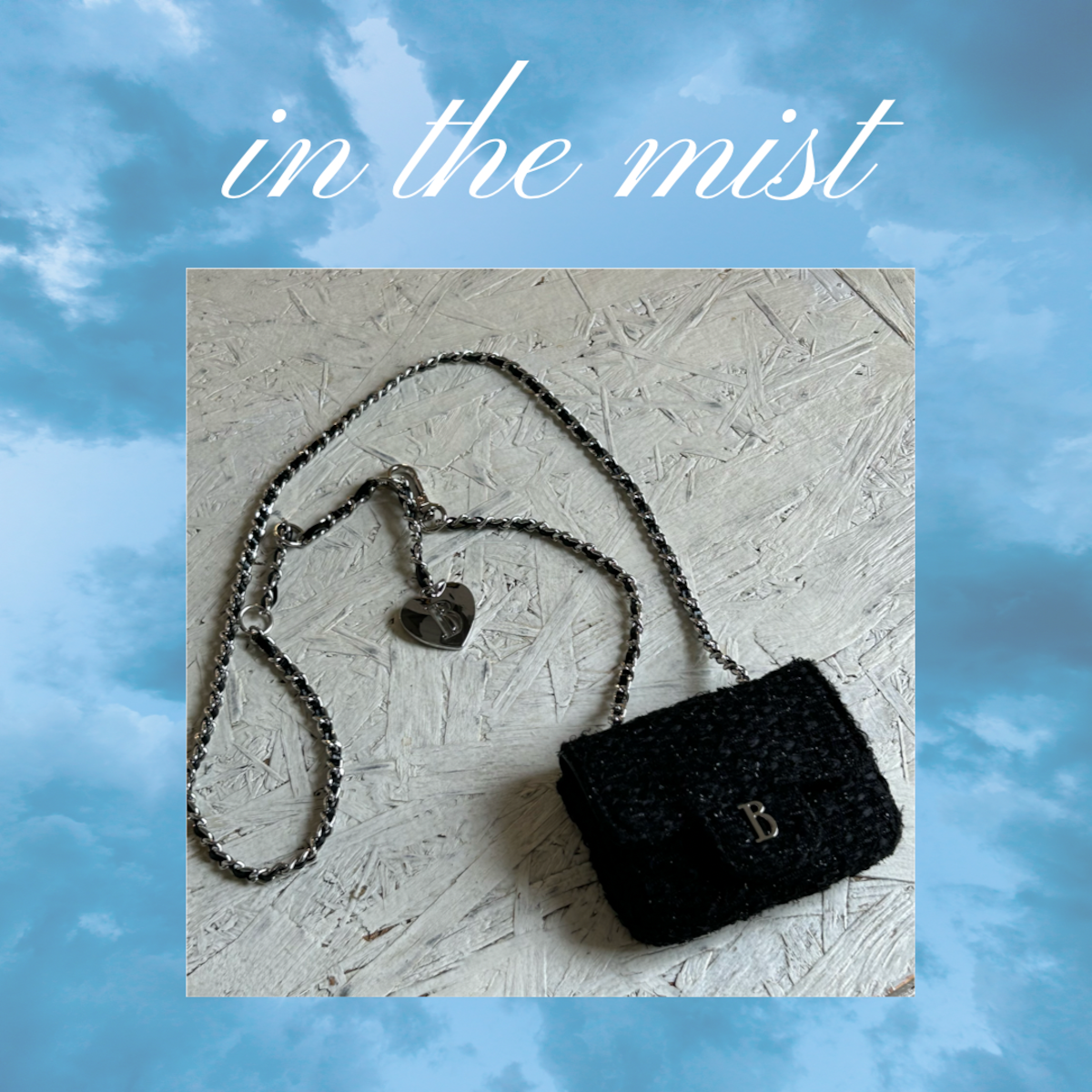 The Barnnet Tweed Chain Belt Mini Bag バーネット バッグ The Barnnet】Tweed Chain Belt Mini Bag | in the mist