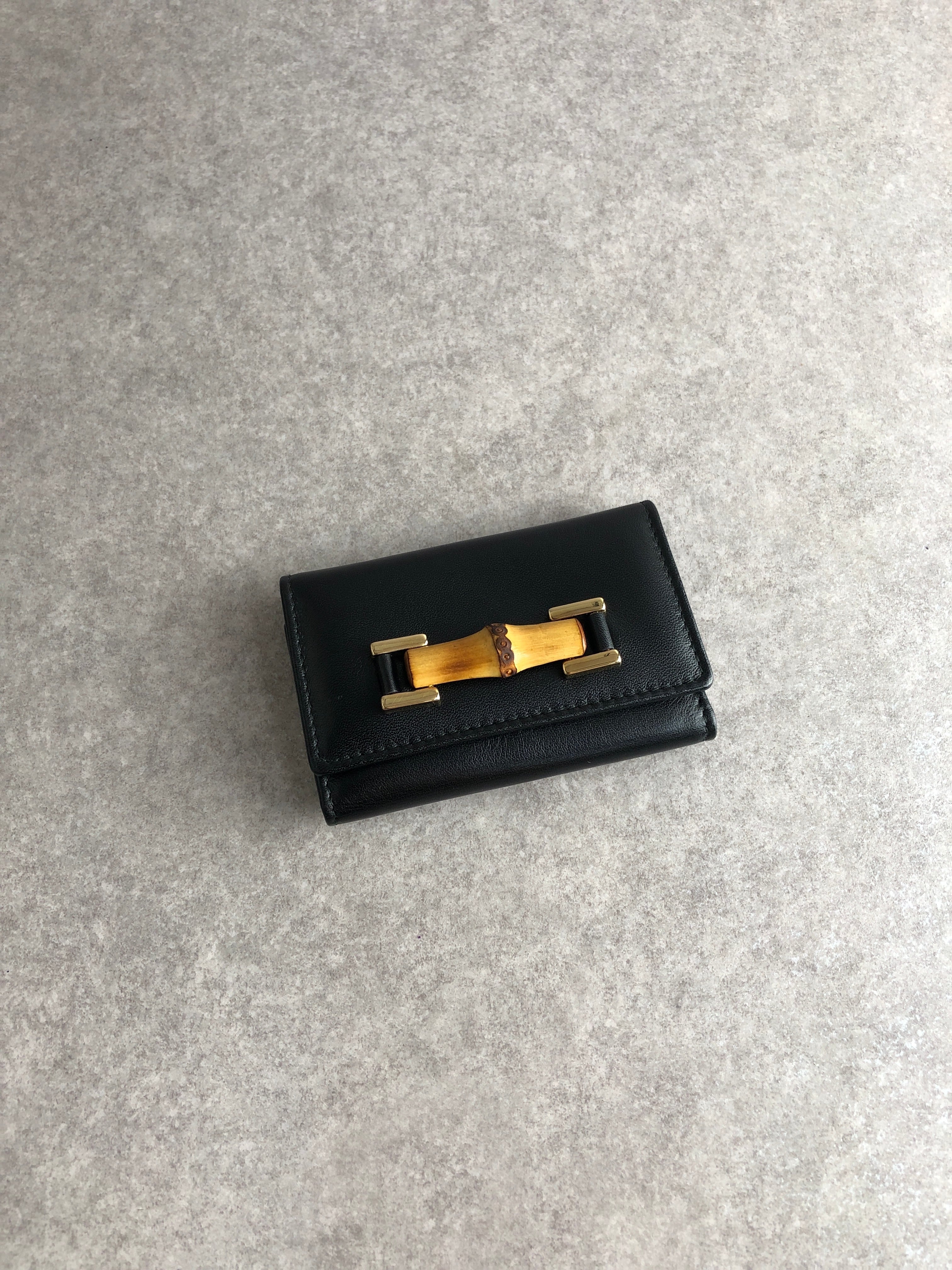 Cartier カルティエ キーケース ブラック ロゴ レザー 6連 vintage