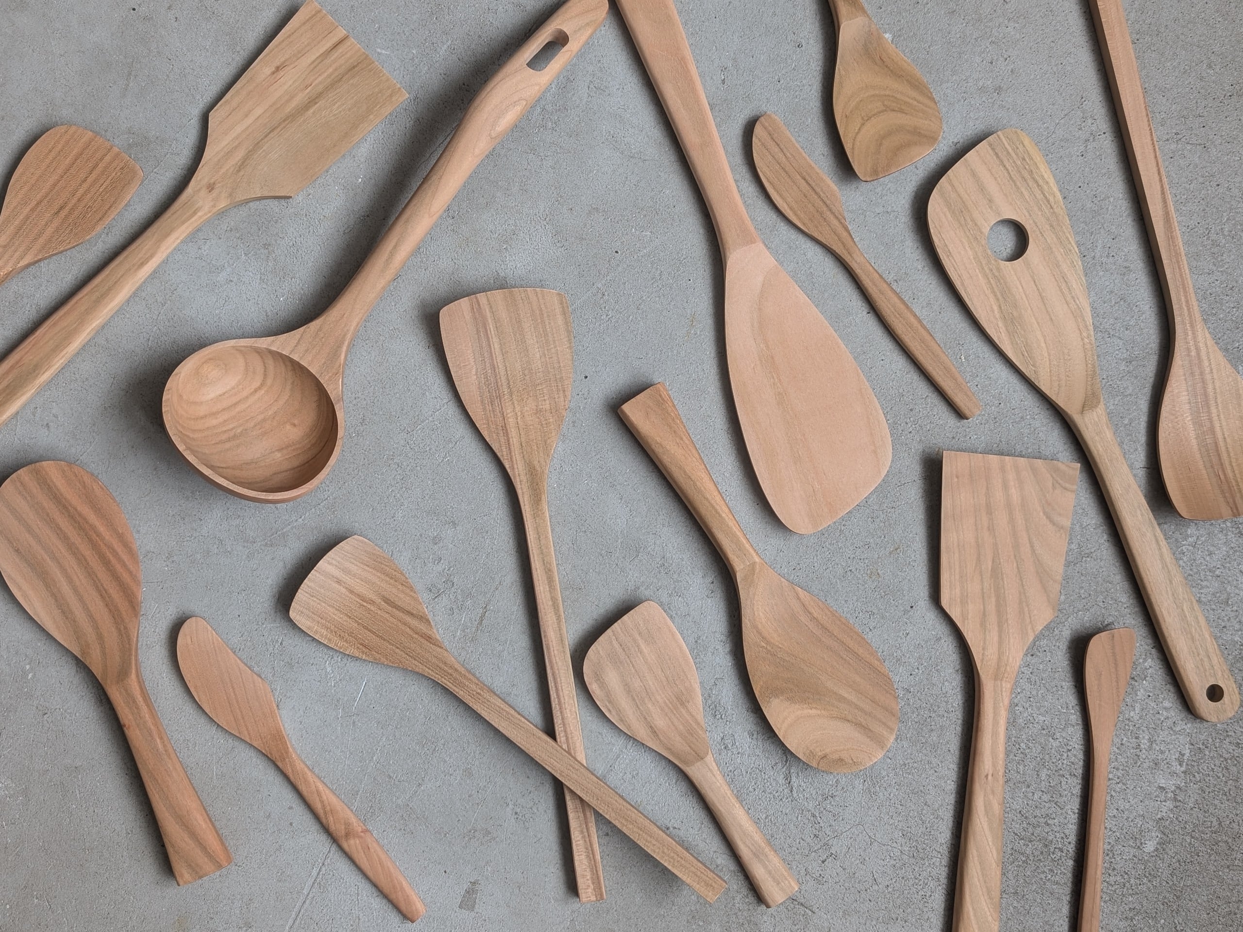 プーチー　ケヤキのヘラ7本 イチョウ型ヘラ（大・29cm） | 宮島工芸製作所 | inoya | Basic Life