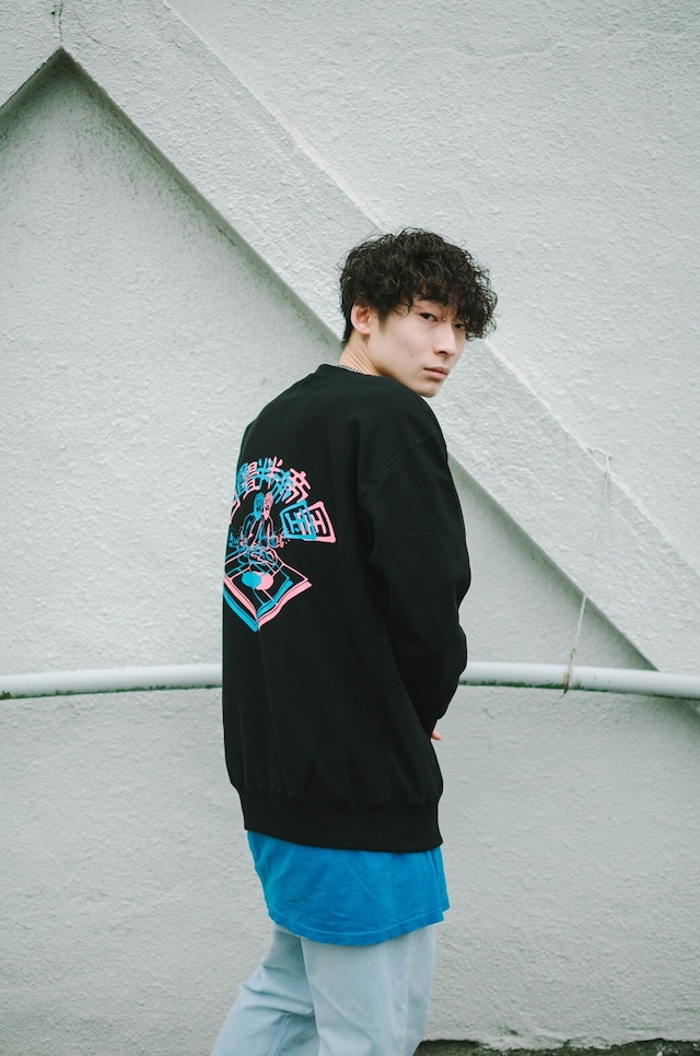 四畳半帝国 Sweat shirt-blurred   黒