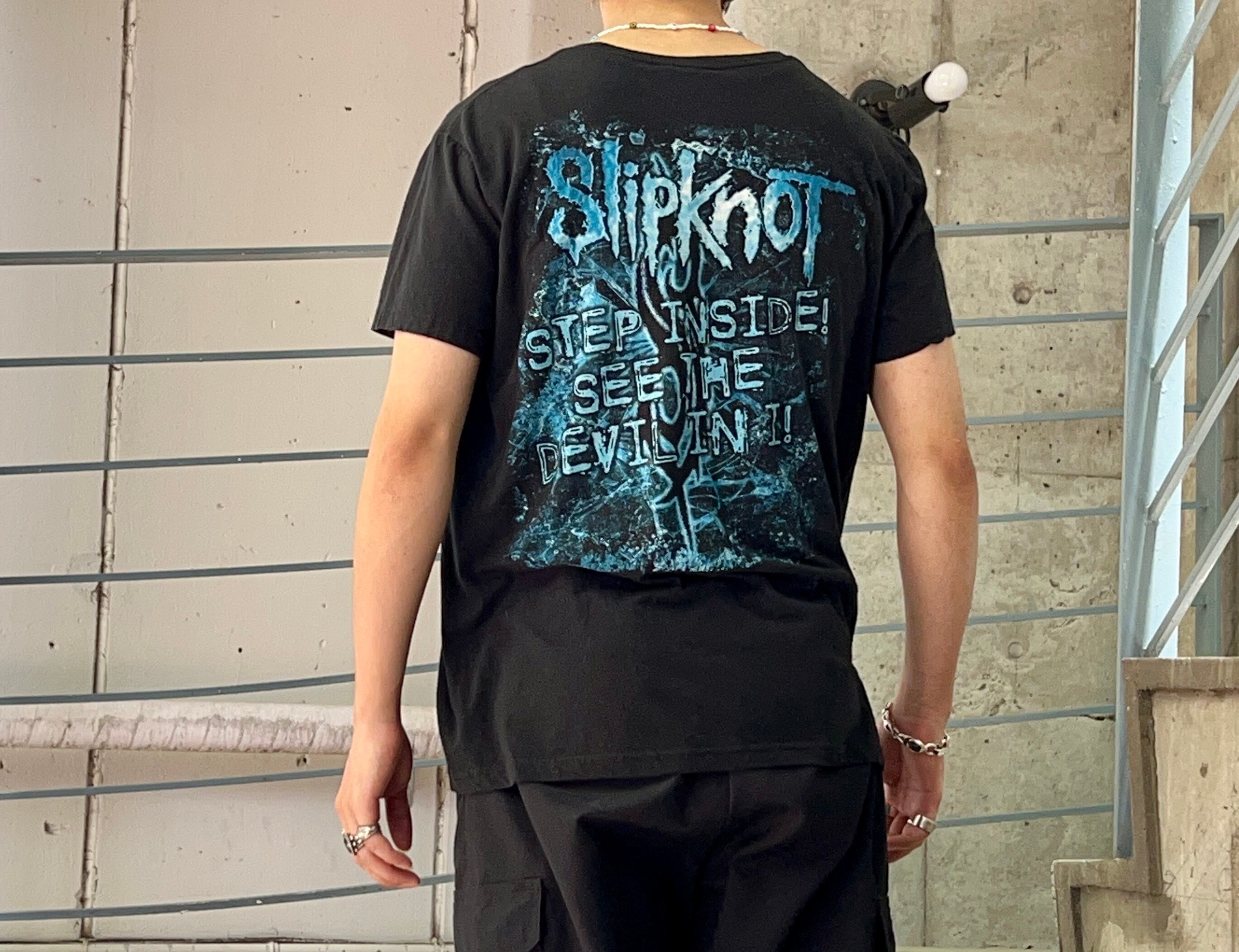 00s人気黒00s 人気 黒 ■ Slipknot スリップノット プリント 半袖 Tシャツ