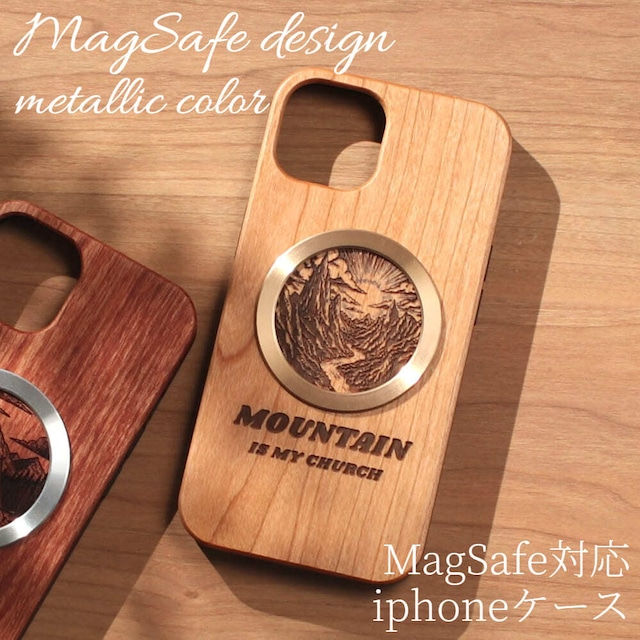 iphone ケース 木製 iphone17 iphone16 iphone15 iphone14 magsafe マグセーフ マグネット アイフォン 17 16 15 14 13 12 se スリム 天然木 木製ケース 17pro 16pro 13mini se3 se2 アウトドア キャンプ iphoneケース magsafe対応 メンズ レディース メタリック 送料無料