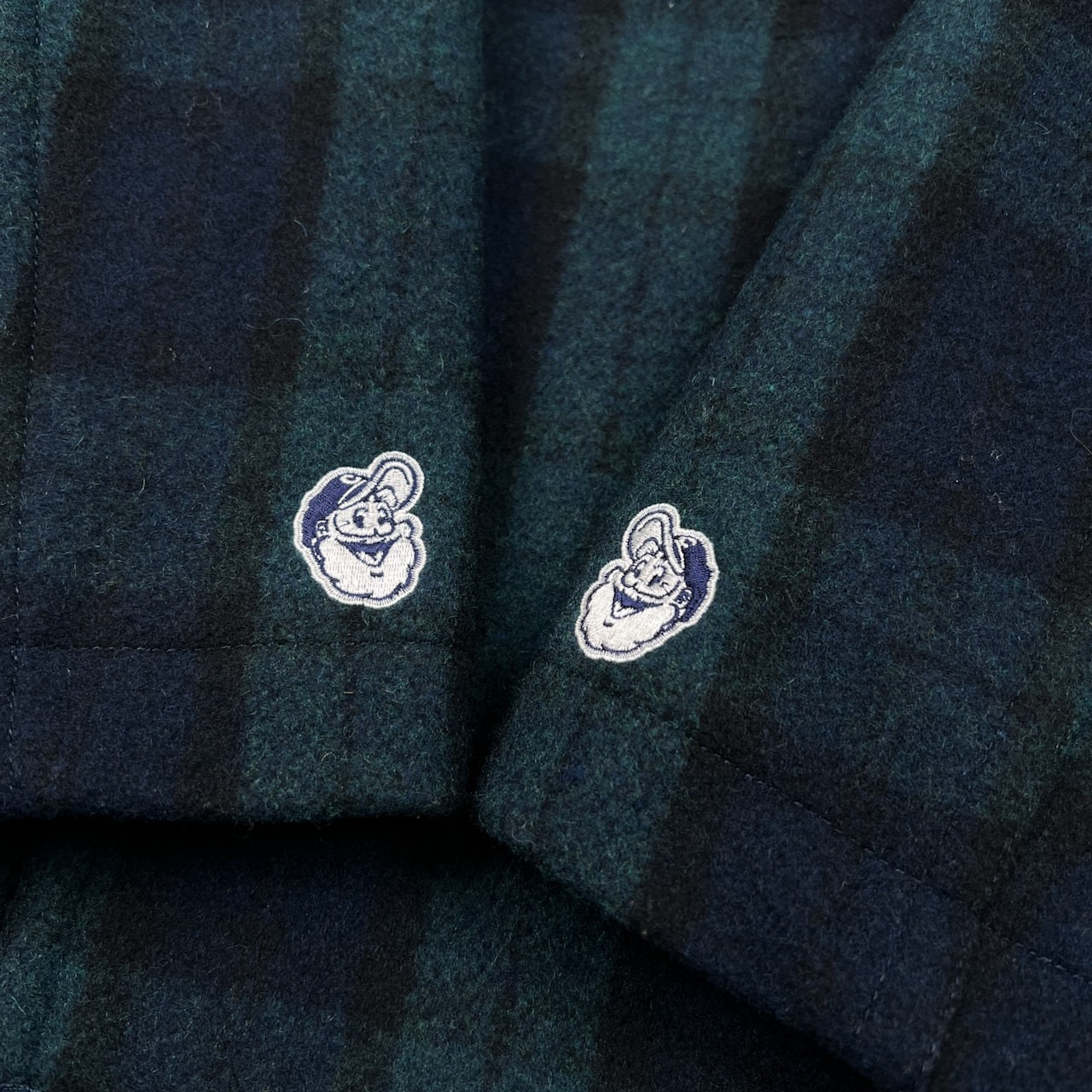 CAPTAIN SANTA キャプテンサンタ ブラックウォッチ風 チェック ピーコート Pコート サイズ L /日本製/ジョイマークデザイン