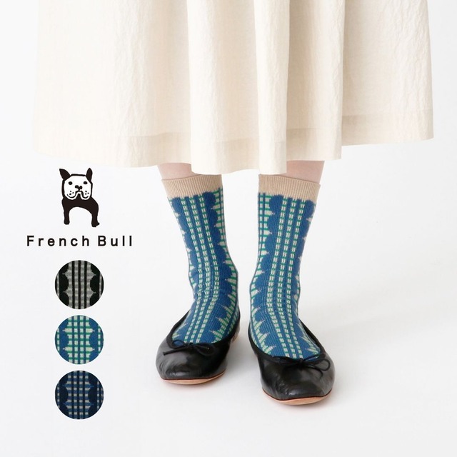 フレンチブル French Bull 靴下 ソックス レディース ロッキソックス 通年 オールシーズン 国産 日本製 綿 ポリエステル チェック柄 フリル柄 おしゃれ かわいい ギフト プレゼント 23-25cm 11-26109 Fr055