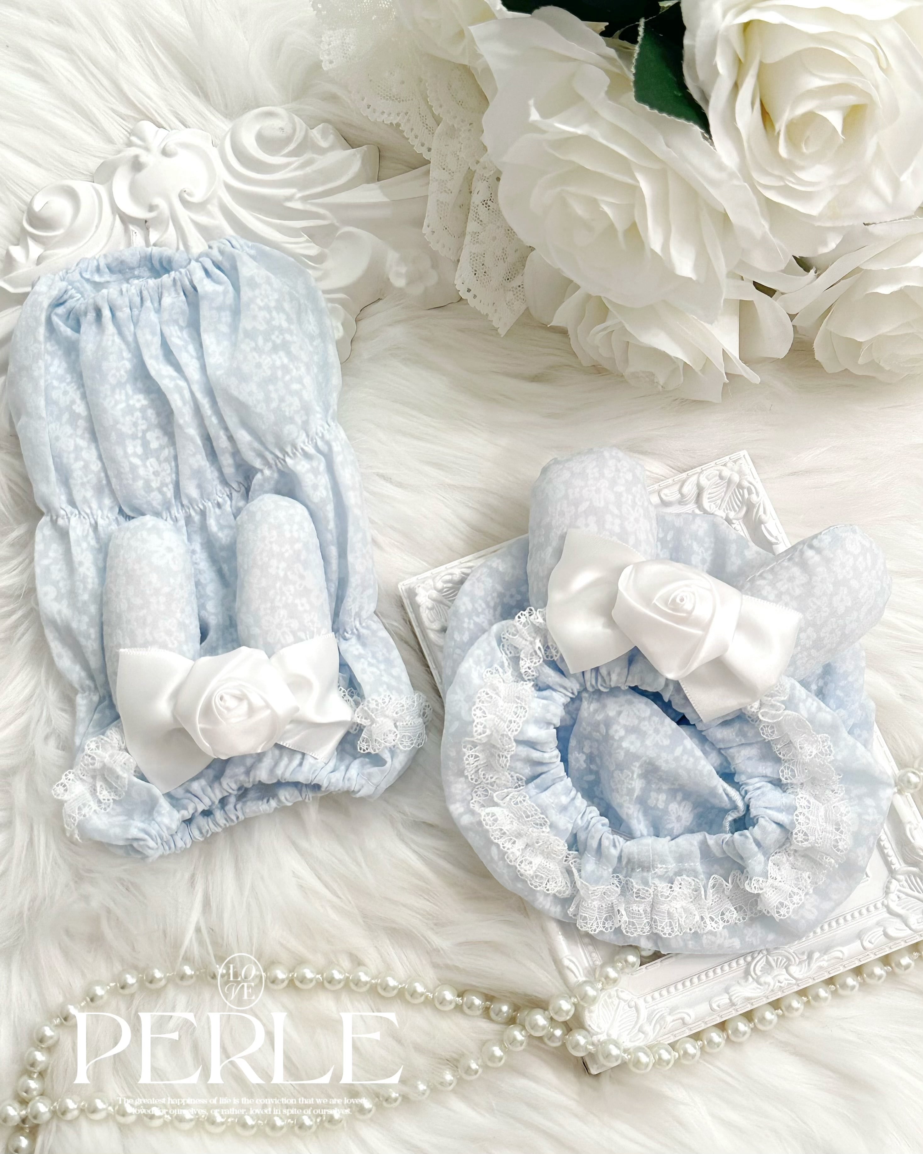 Baby blue bunnyᕱ⑅ᕱ うさみみスヌード