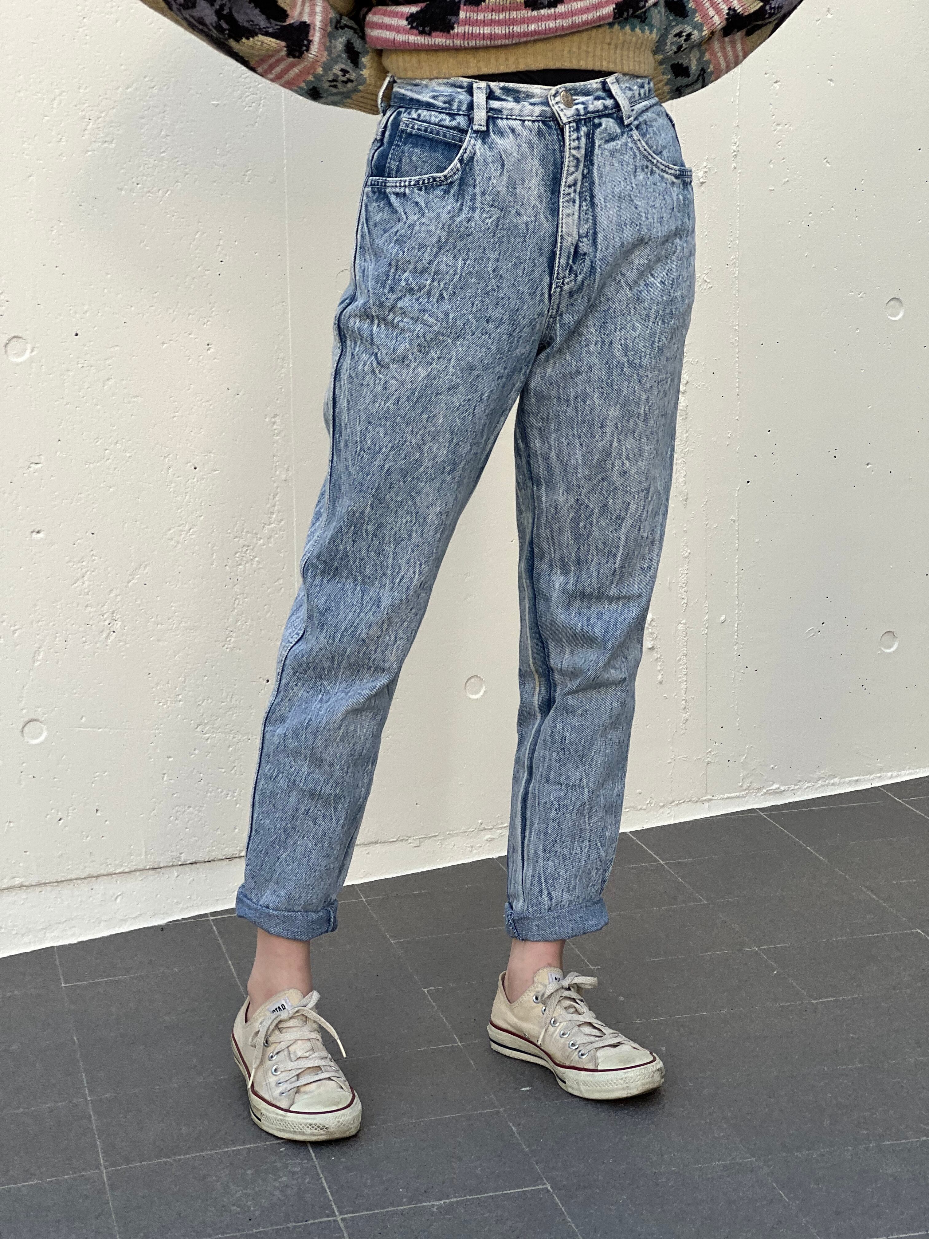 80s chemical Watch denim pants ヴィンテージ ケミカルウォッシュ デニム パンツ Riyad vintage  shop