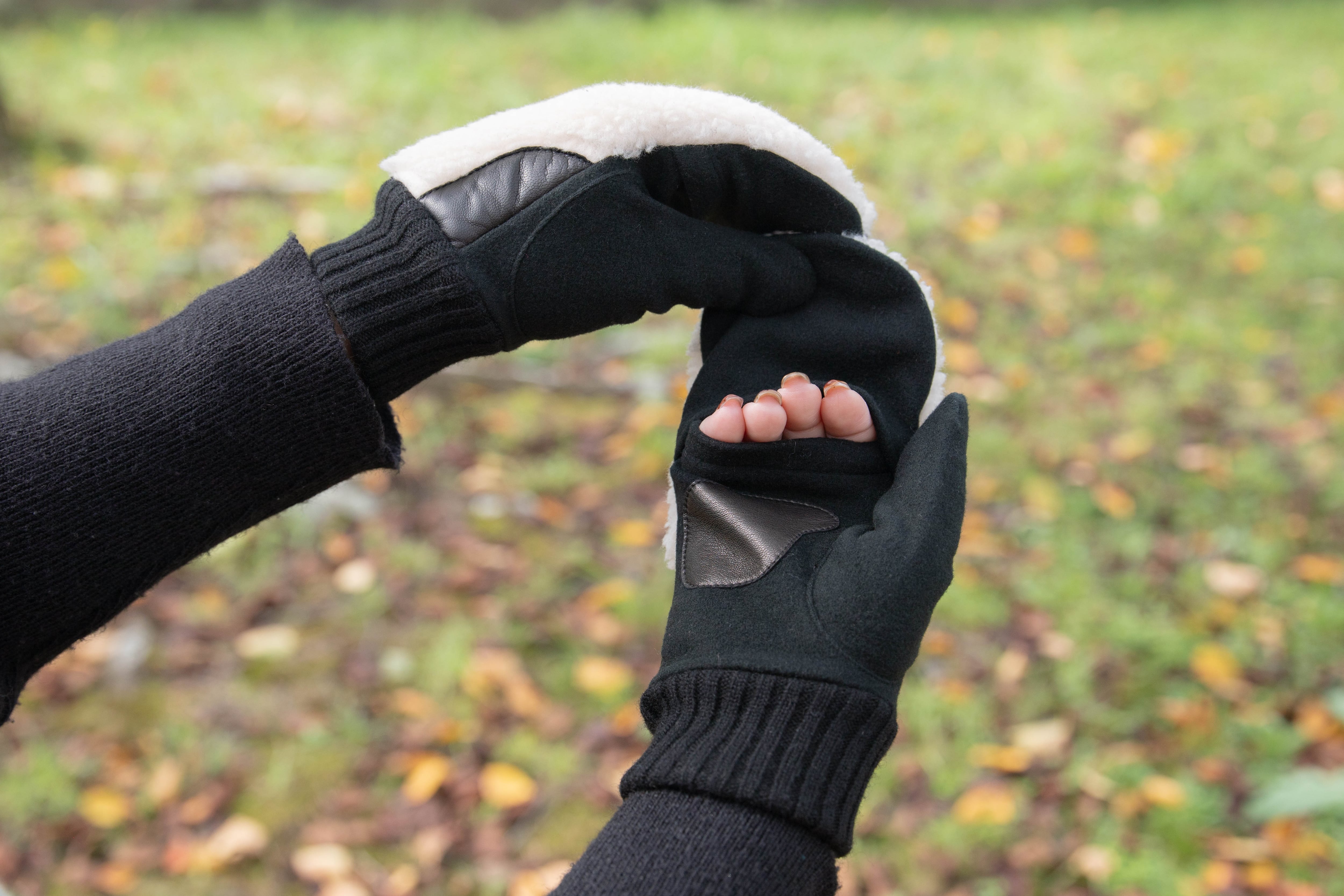 革パッチボアミトン(Les-245) | 福田手袋