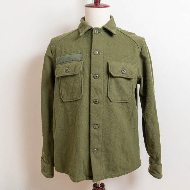 【USED】"LARGE" U.S.Army OG-108 Wool Shirt No.421 実物 アメリカ軍 ウールシャツ 後期型