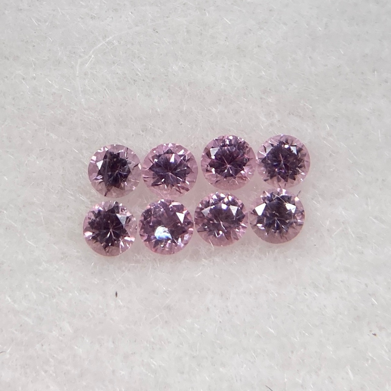 丸いスピネル メレセット ピンク系 約1.4mm r-0579