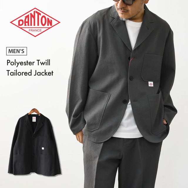 DANTON [ダントン] M Polyester Twill Tailored Jacket [DT-A0763SPT] ポリエステルツイルテーラードジャケット・アウター・メンズ・ワークジャケット・男性用・MEN'S [2026AW]