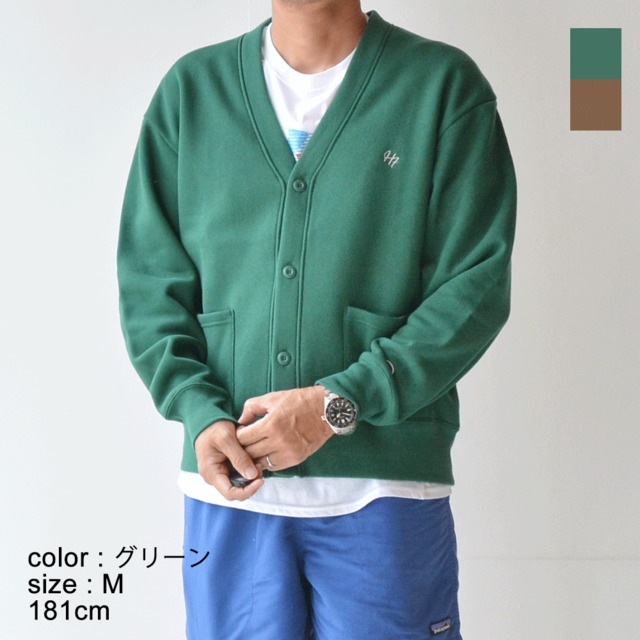 ハリス HARRISS 10.0oz T/Cスウェット裏起毛Vカーディガン(CK232-02261)全2色